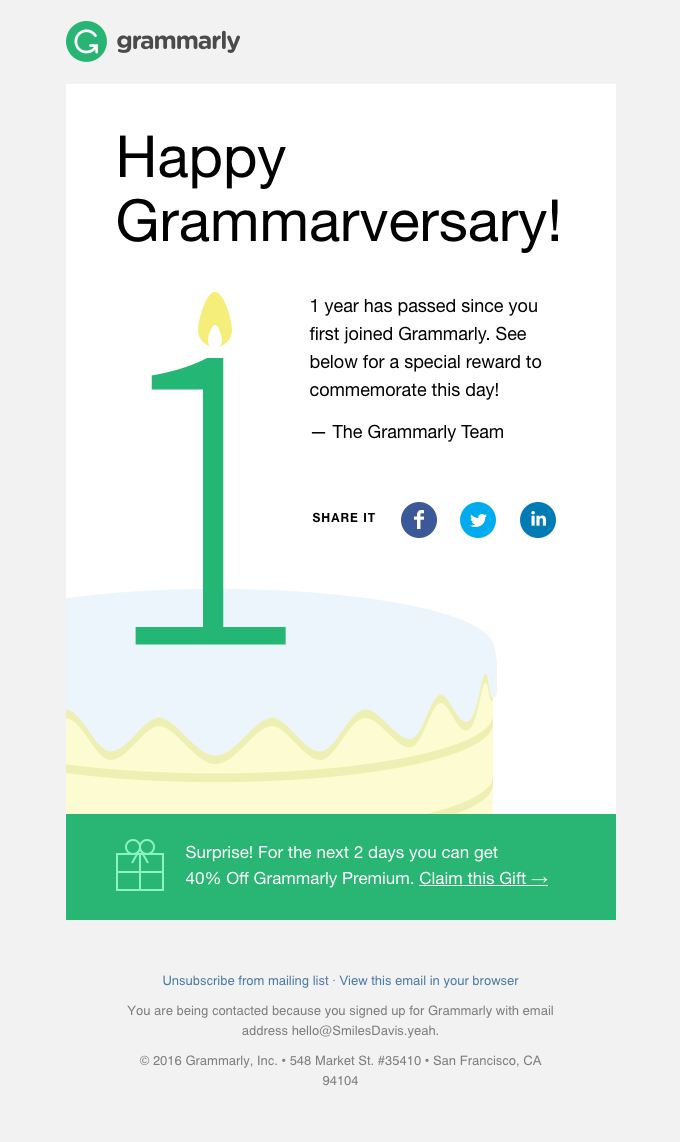 Happy Grammarversary!