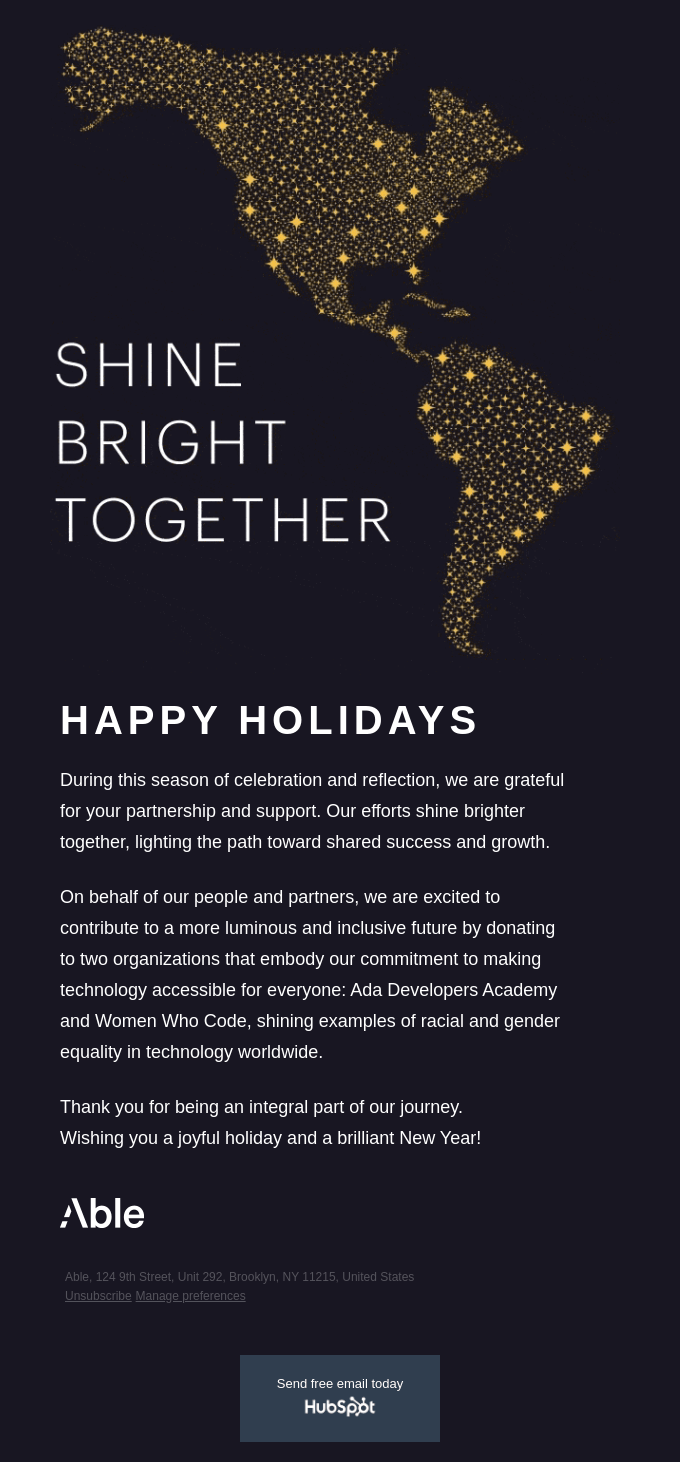 Happy Holidays from Able!