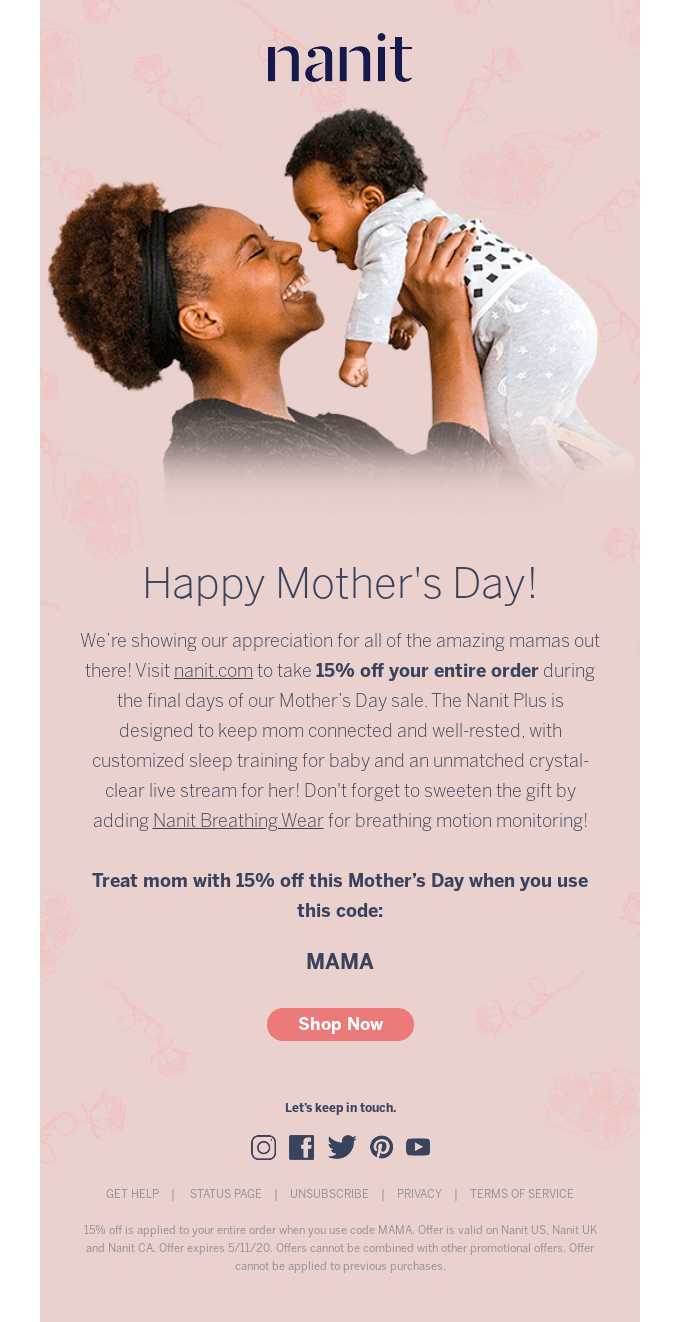 Happy Mother's Day from Nanit!