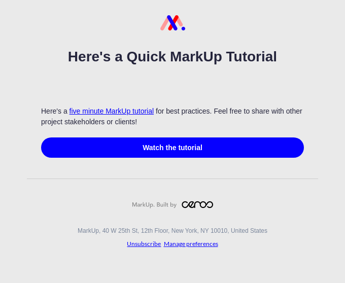 Here's a Quick MarkUp Tutorial