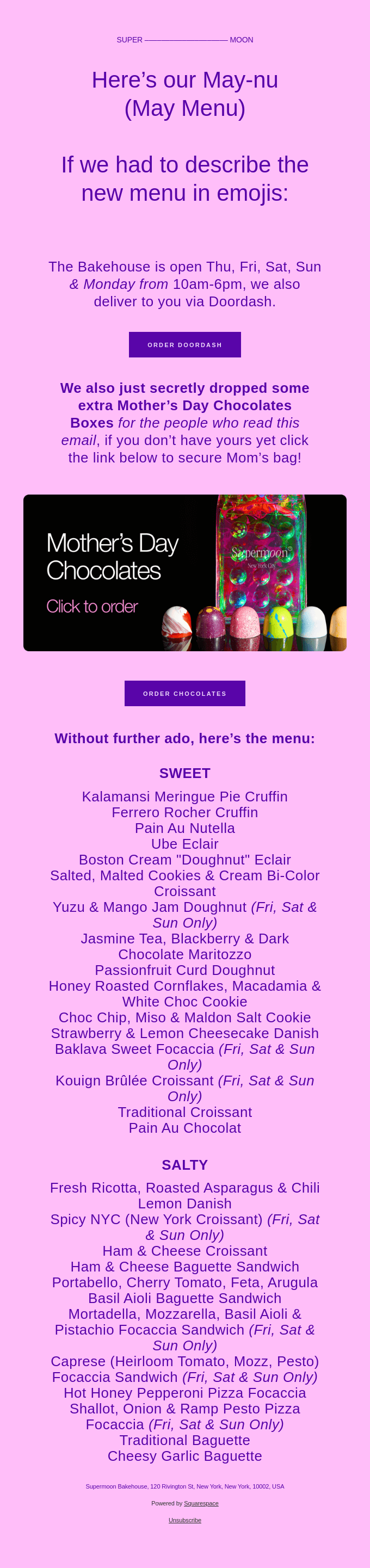 Here’s out all new May-nu (May Menu) See it here first.