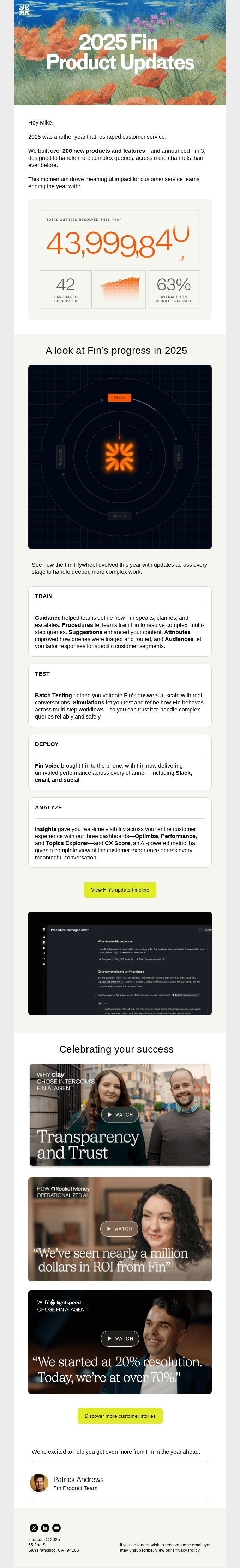 Hi Smiles Davis, here's your 2025 Fin product updates lookback