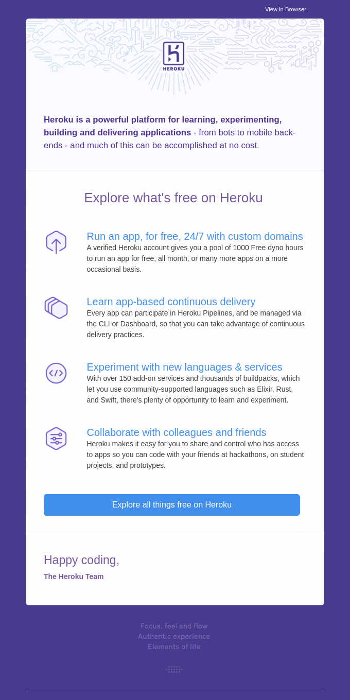 Heroku Free: Run apps 24/7, try new languages, learn about continuous delivery