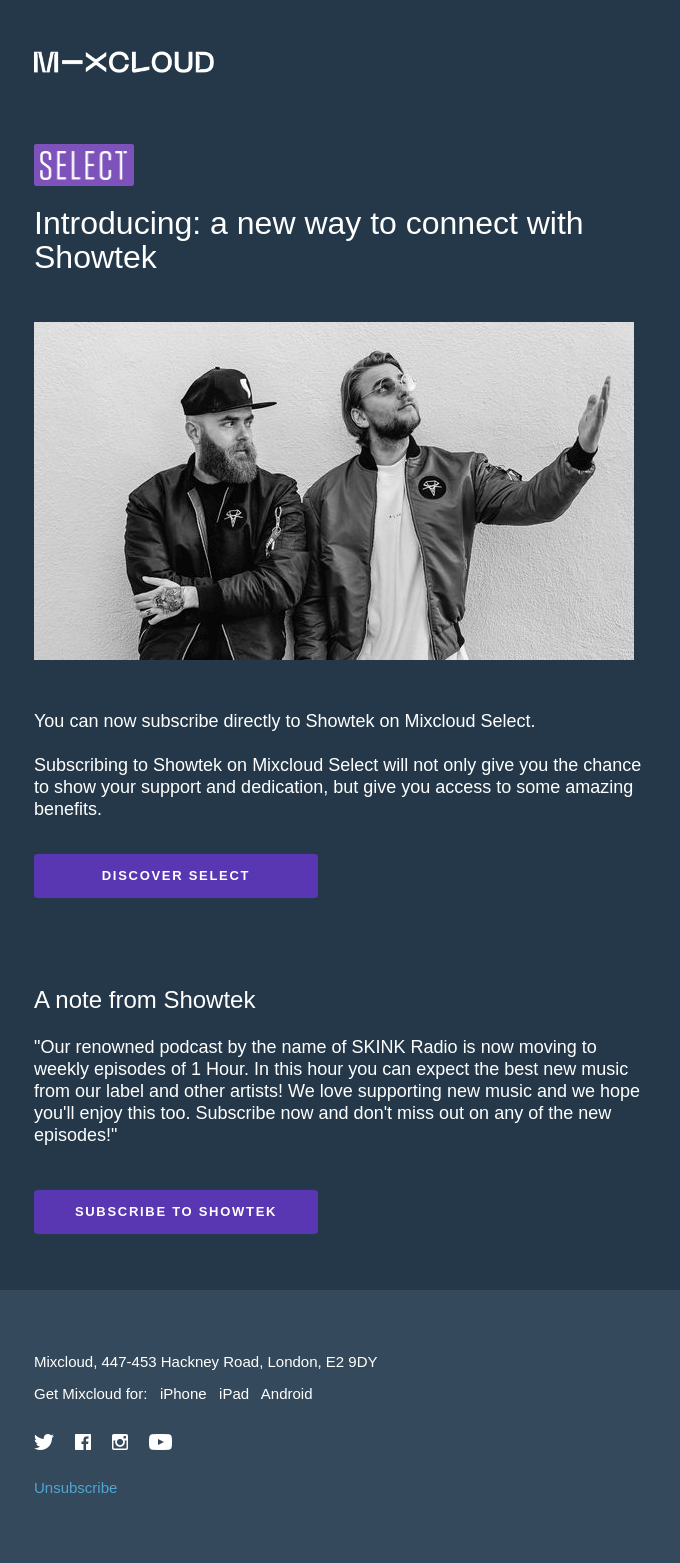 Hey Smiles Davis, you can now subscribe directly to Showtek