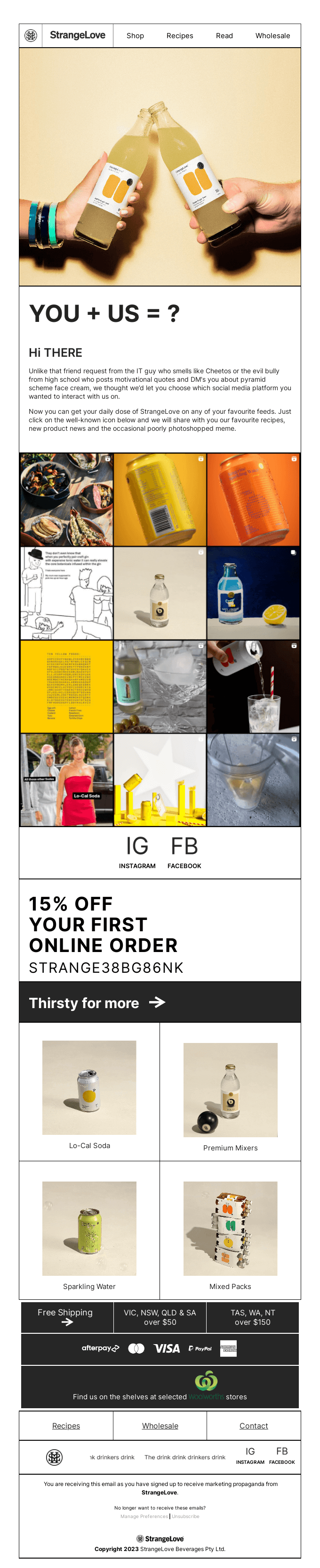 Hey there, Follow us?