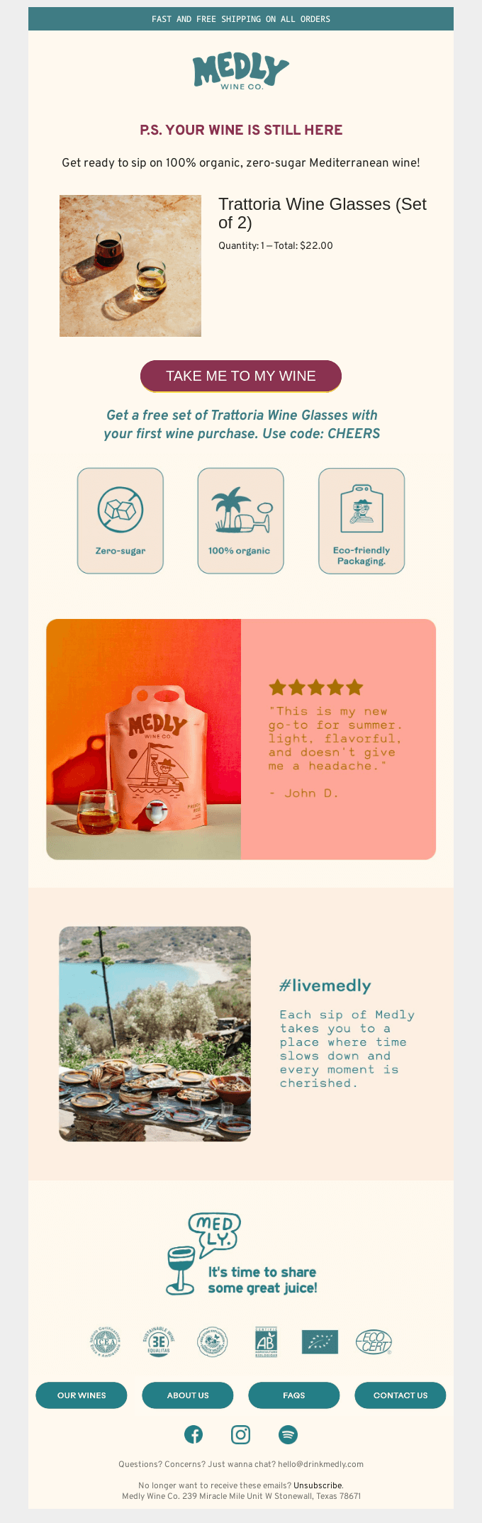 Hey, you left some really good wine behind