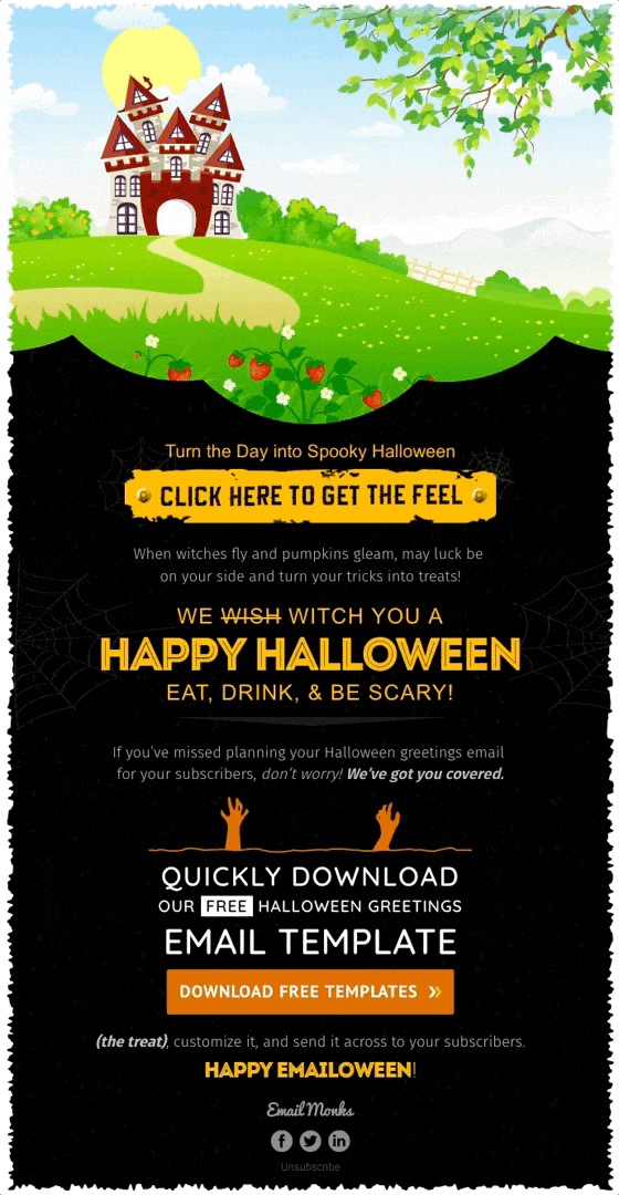 Halloween email template