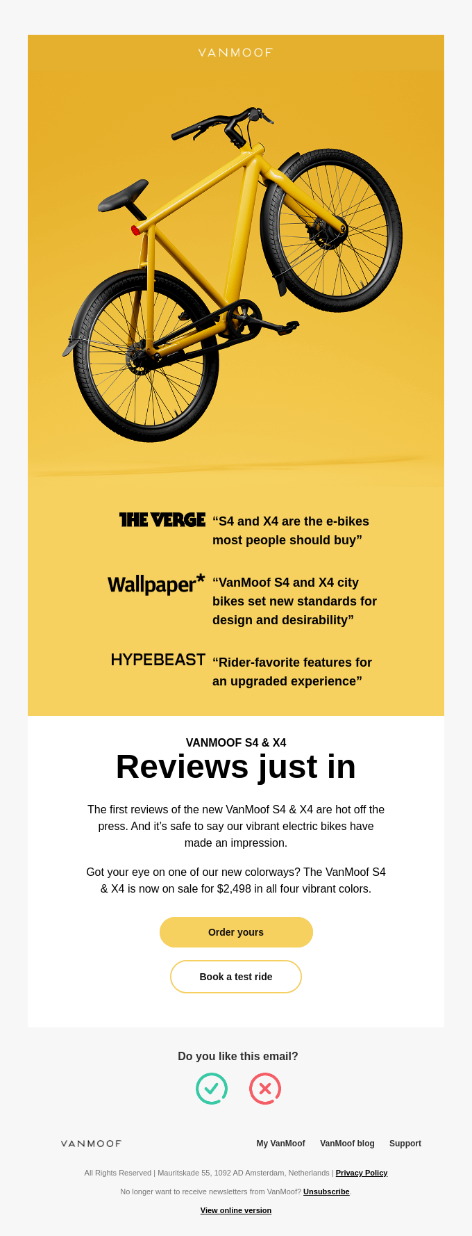 Hot off the press: reviews of the VanMoof S4 & X4