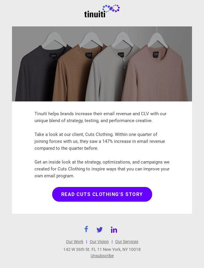 How Cuts Clothing Boosted Email Sales by 147%