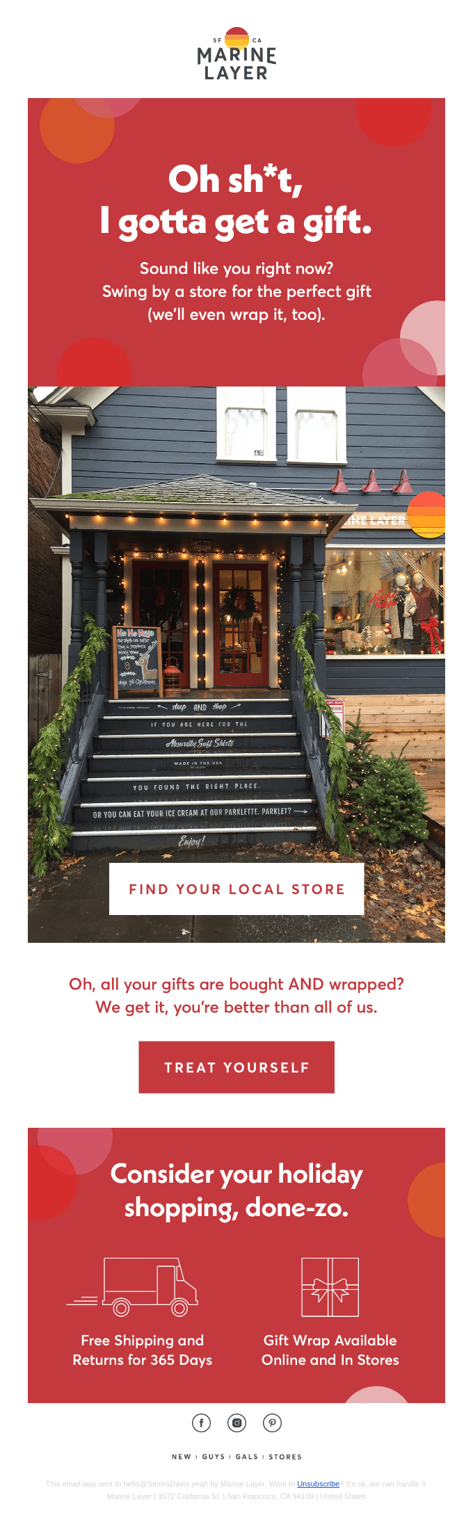 “I need a gift ASAP.”