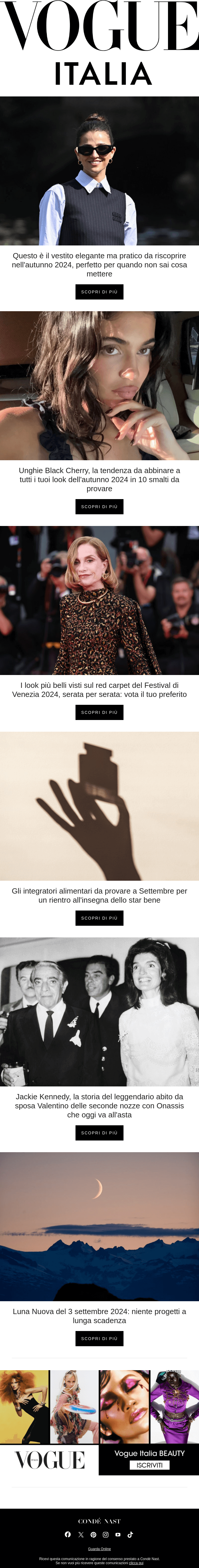 Il vestito scamiciato come "salva look", gli integratori per ricominciare e la Luna Nuova di oggi