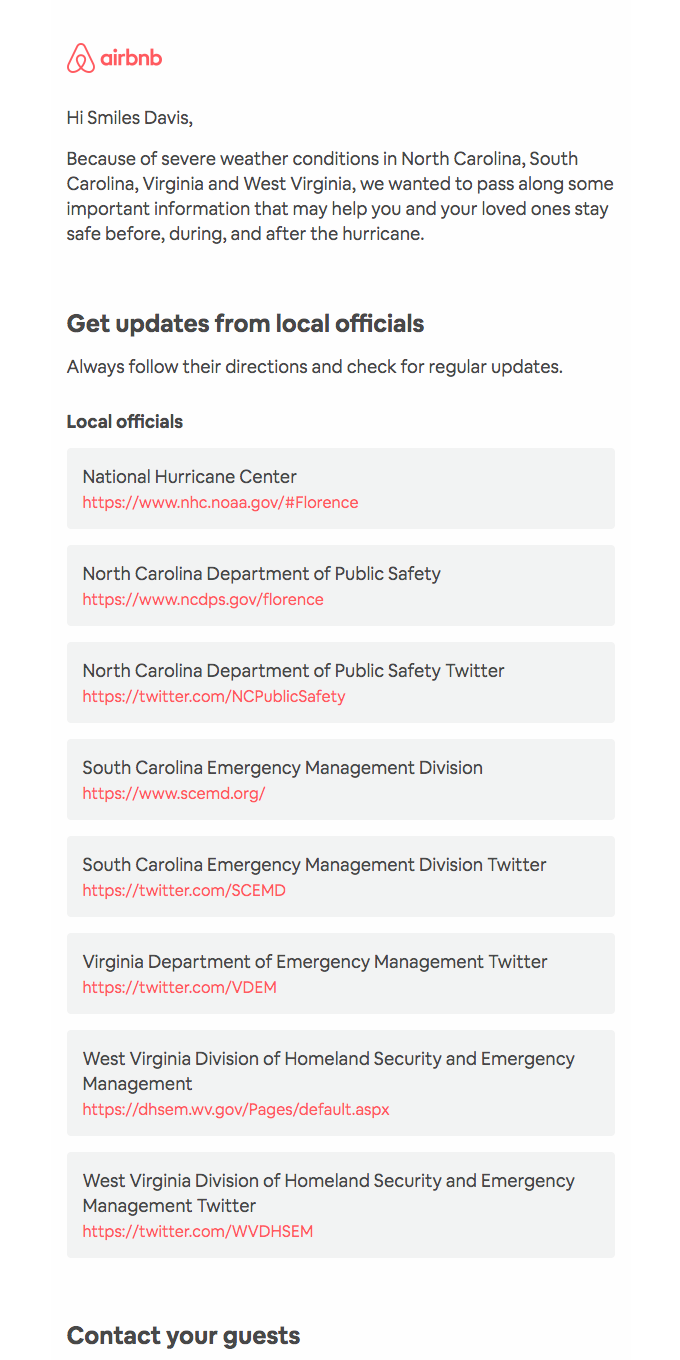 Important safety update for North Carolina, South Carolina, Virginia and West Virginia