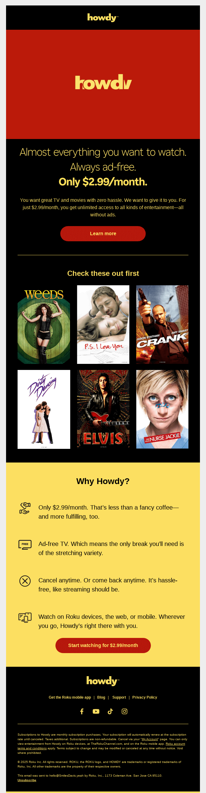 Introducing Howdy—a brand-new streaming service by Roku