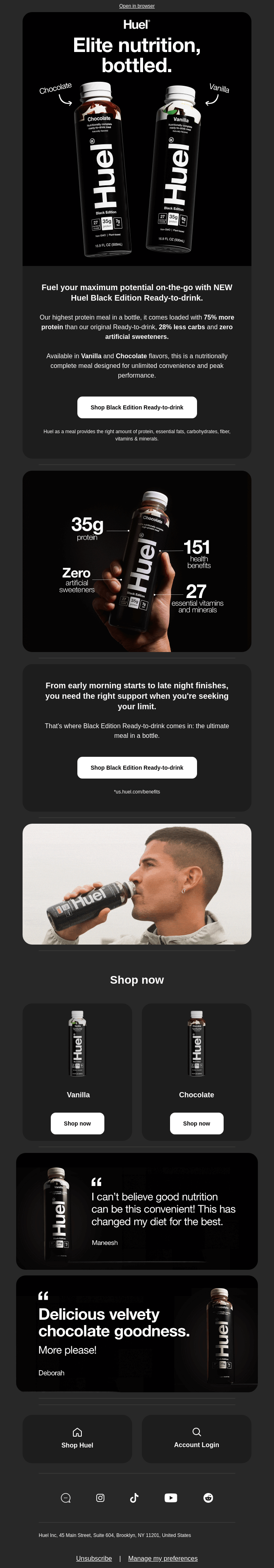 Introducing NEW Huel Black Edition Ready-to-drink.