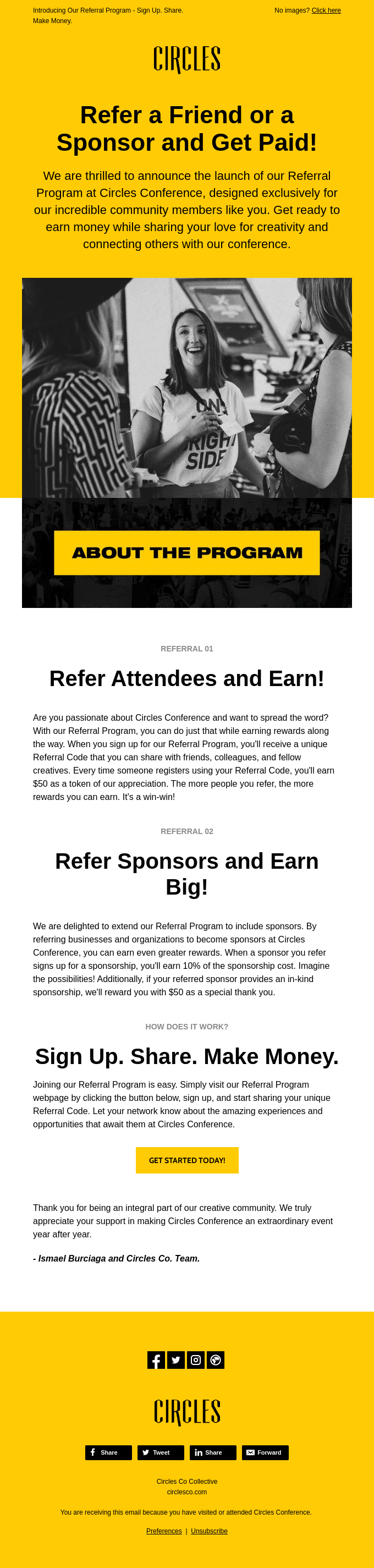 Introducing Our Referral Program - Sign Up. Share. Make Money.