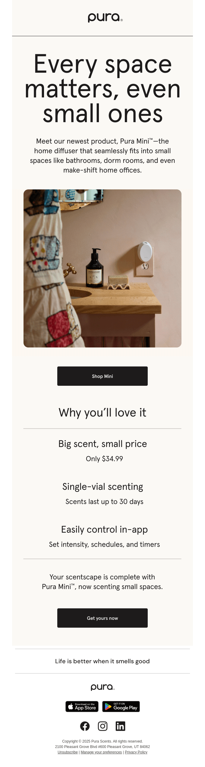 Introducing Pura Mini™—our newest diffuser is here ✨