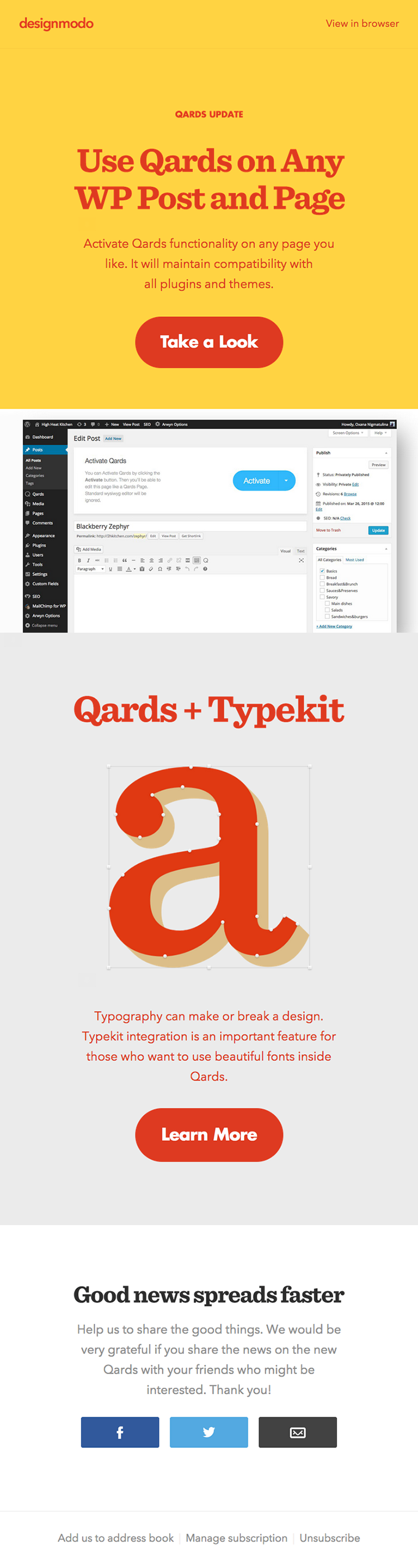 Introducing Qards 1.2 – Available for Posts and Pages, Typekit Integration, Mobile Friendly, Better Performance and more!