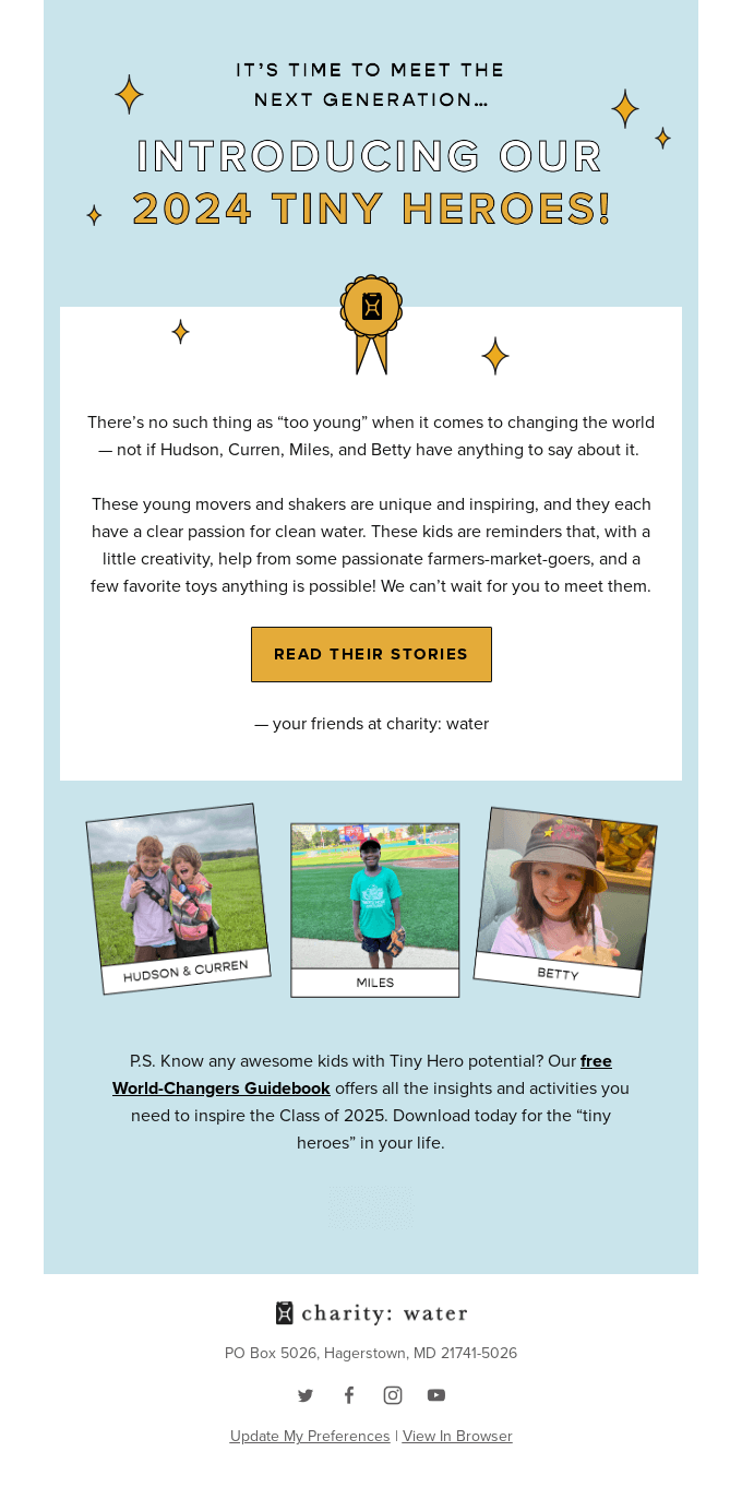 Introducing the 2024 Tiny Heroes!