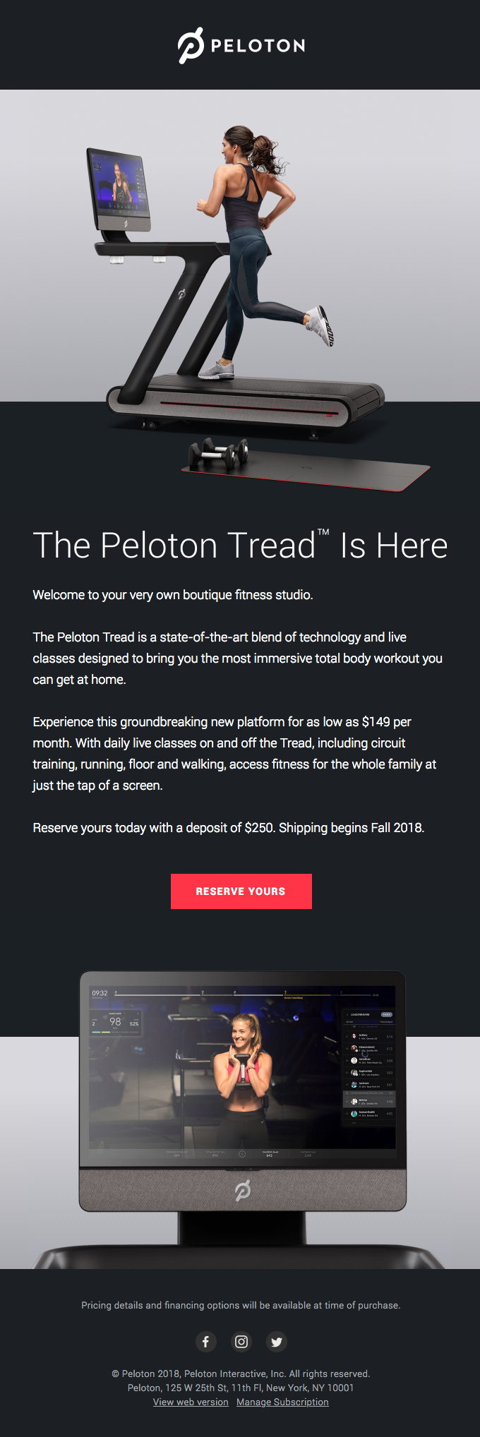 Introducing the Peloton Tread&#x2122;