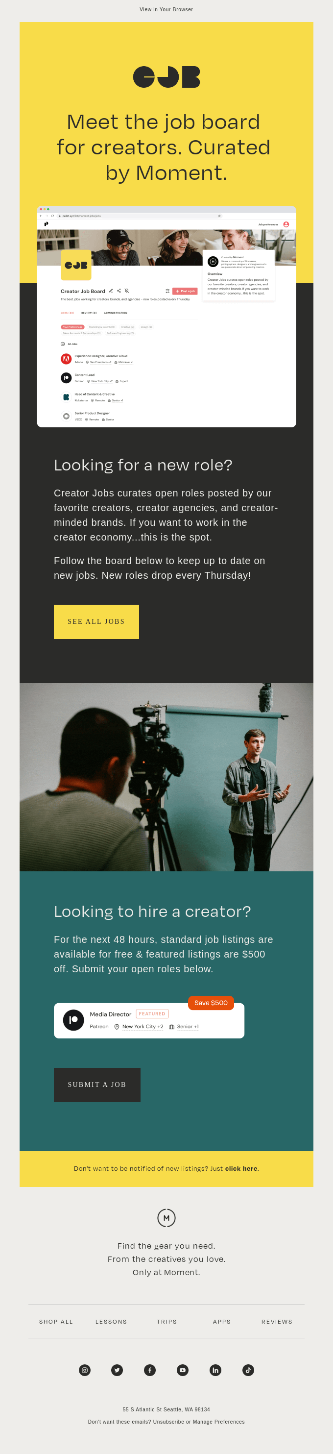 Introducing…The Creator Job Board