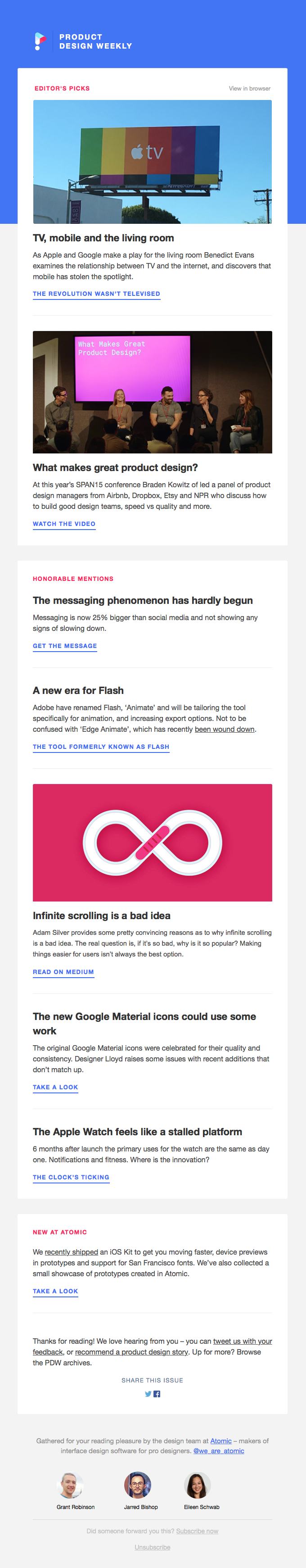 Issue #53 — TV & mobile. What makes great product design? Infinite scrolling is bad and other things.
