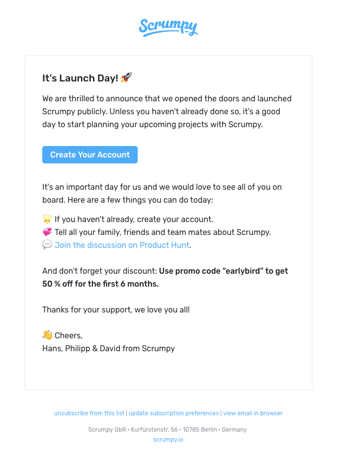 It s Launch Day Info View Really Good Emails