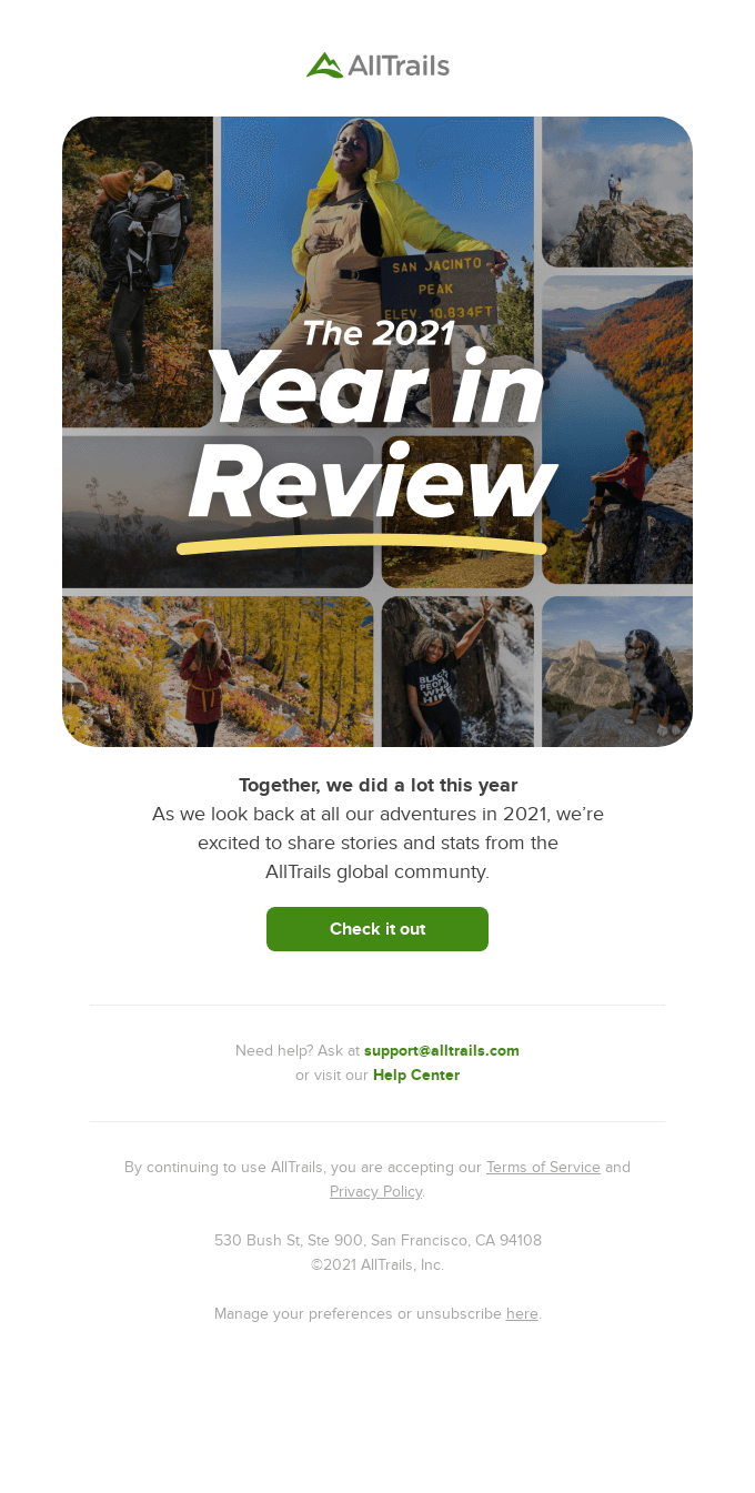 It’s here: The 2021 AllTrails Year in Review