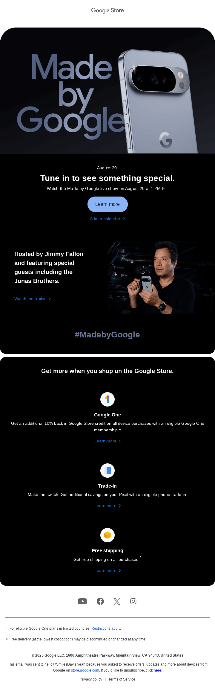 Jimmy Fallon hosts Made by Google, tune in on August 20