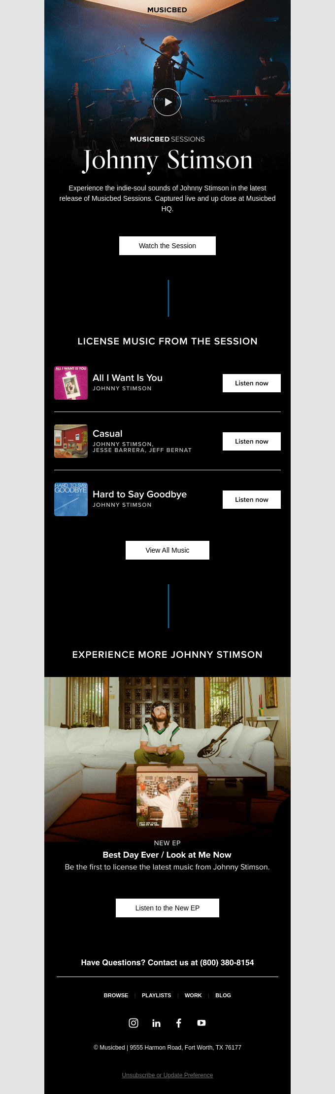 Johnny Stimson: Live at Musicbed HQ