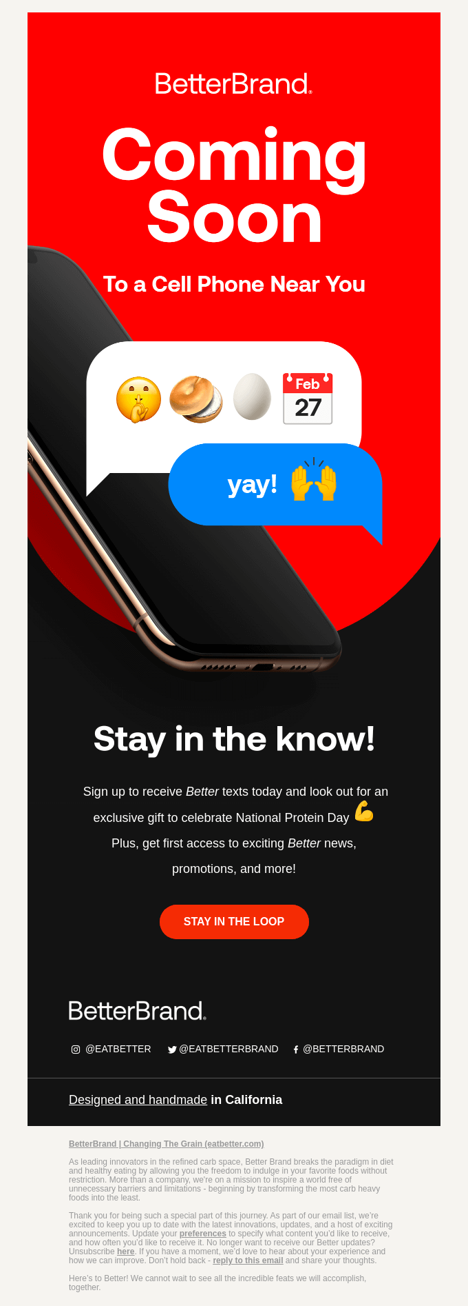 📲 Join BB’s SMS Club