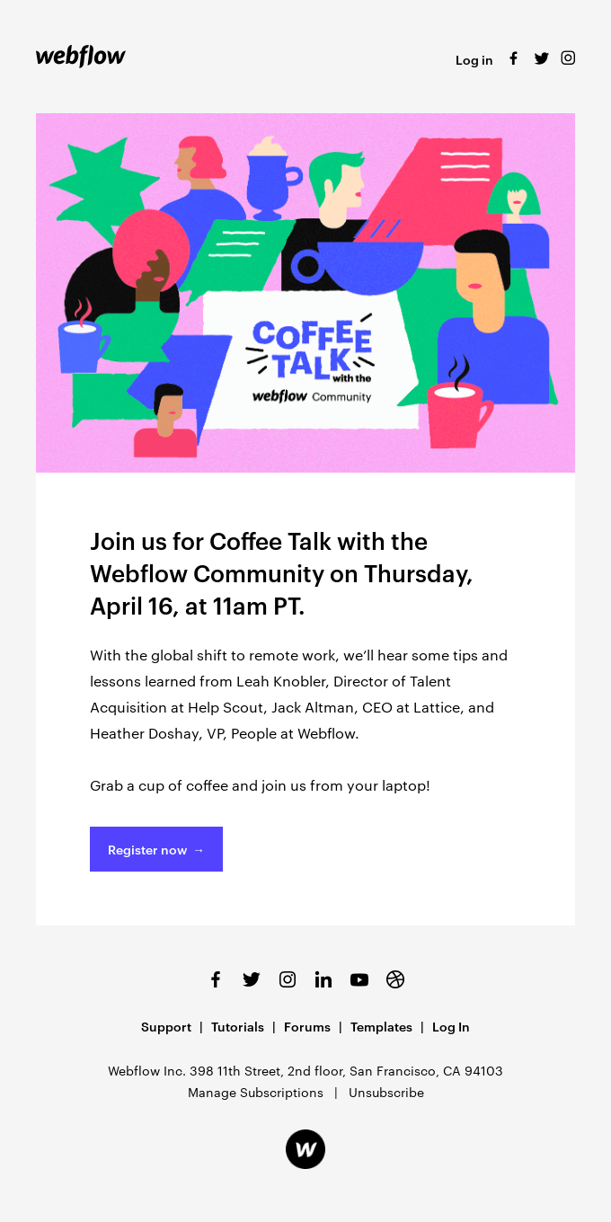 Join us for Coffee Talk: remote work tips