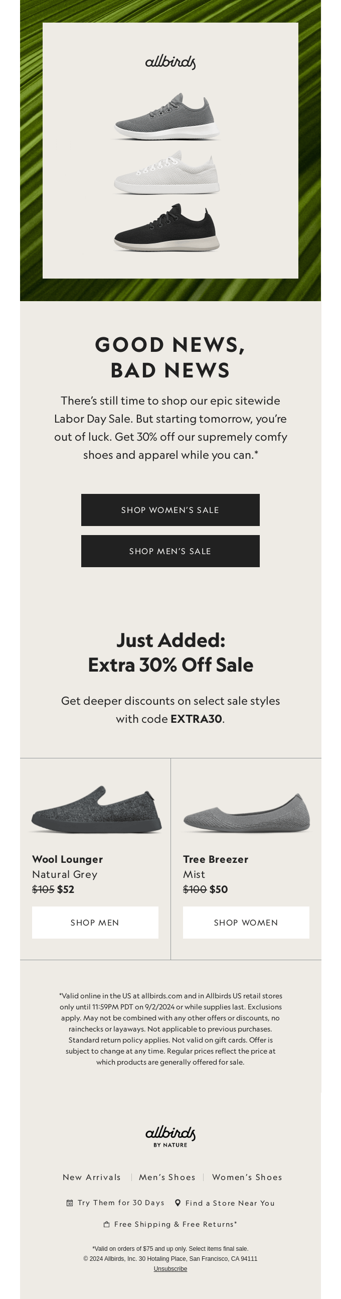 Just Added 🔥 Extra 30% Off Sale