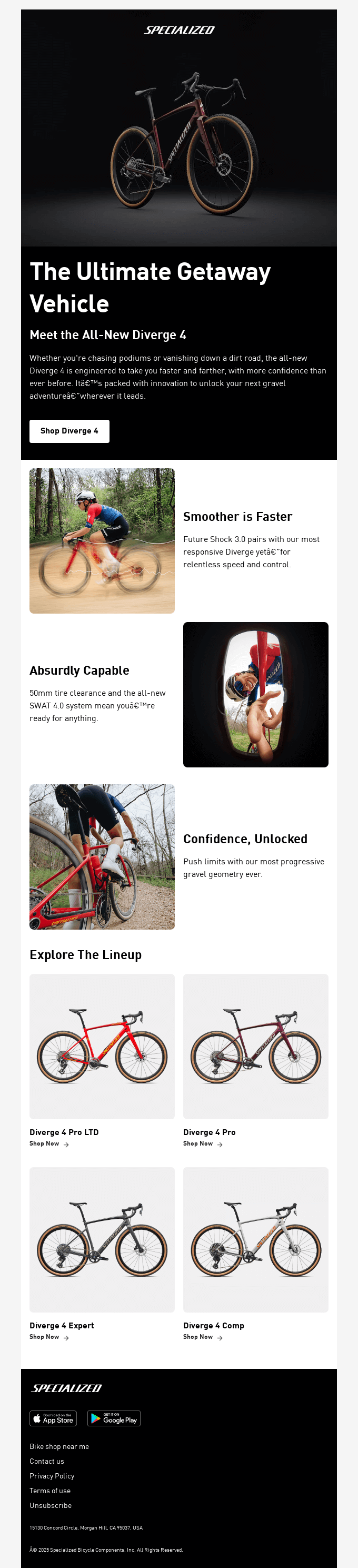 Just Dropped! The All-New Diverge 4