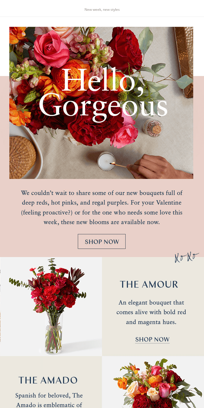 Just launched: New bouquets 