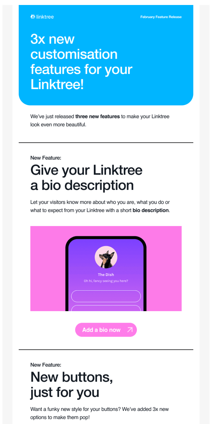 Just released! 3 new customization features for your Linktree 🎨