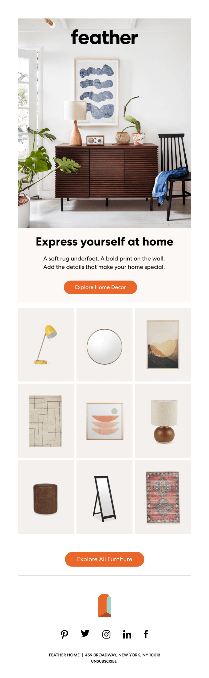 Keep your space fresh with Feather decor from Feather - Desktop Email