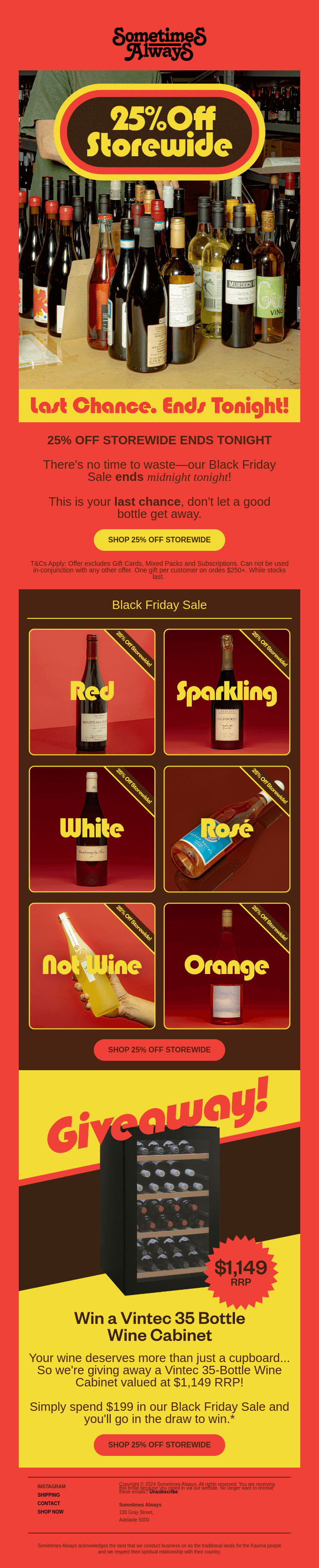 LAST CHANCE 🔥 25% OFF STOREWIDE ENDS TONIGHT