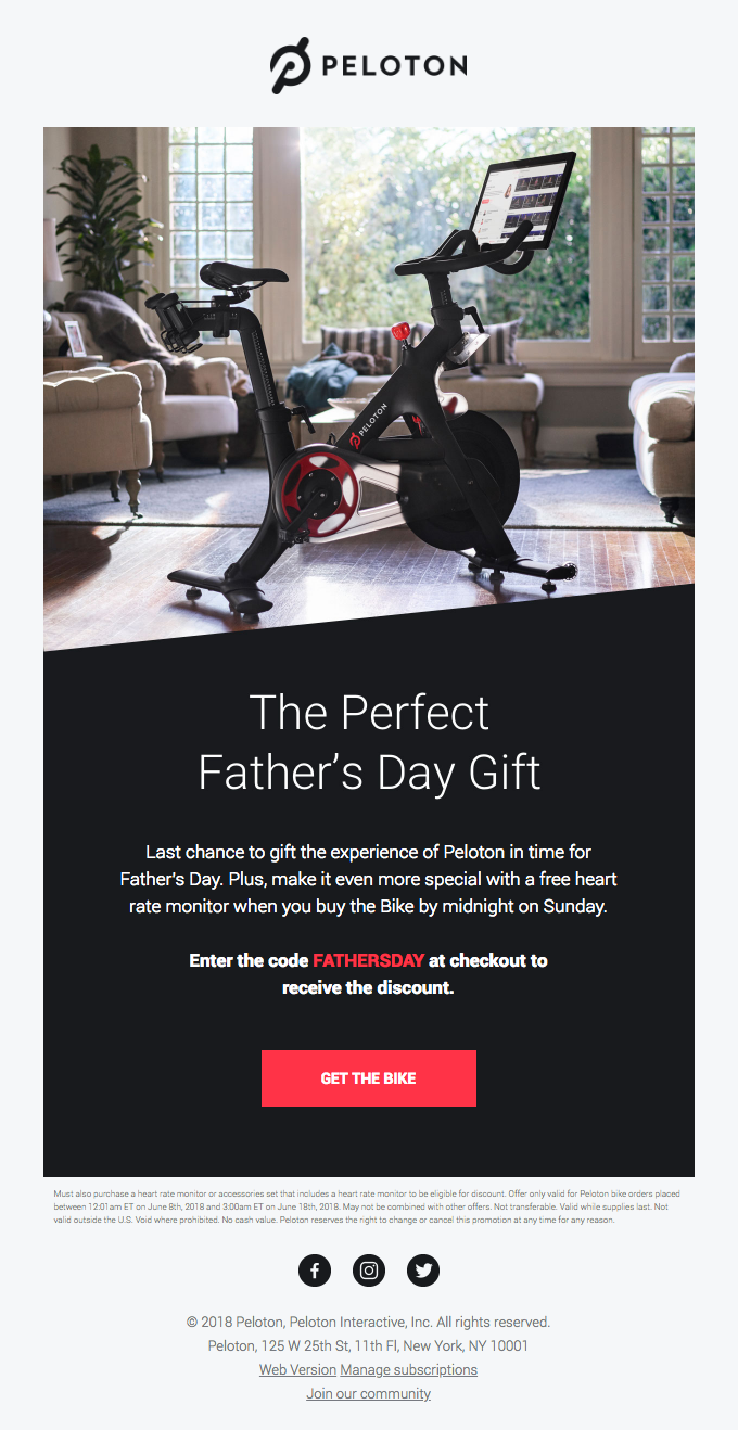 Last Chance To Gift Dad the Peloton Bike