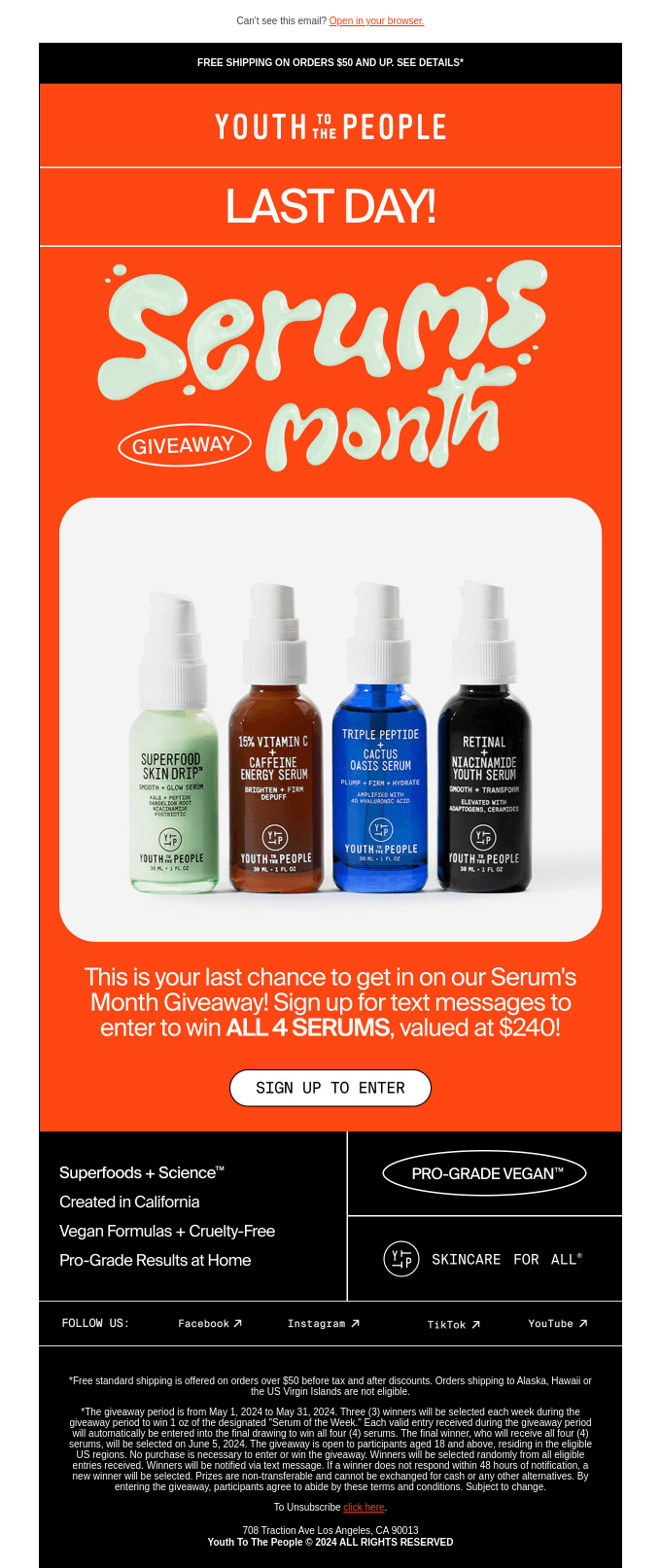 LAST DAY TO ENTER: Serums Month Giveaway