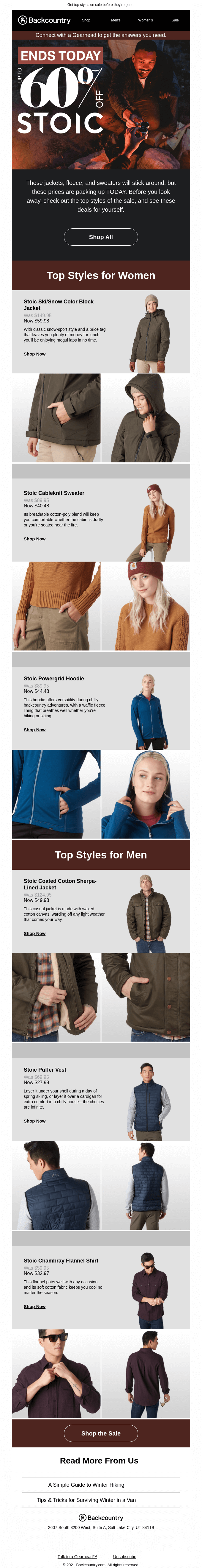 Last Day to Save up to 60% on Stoic