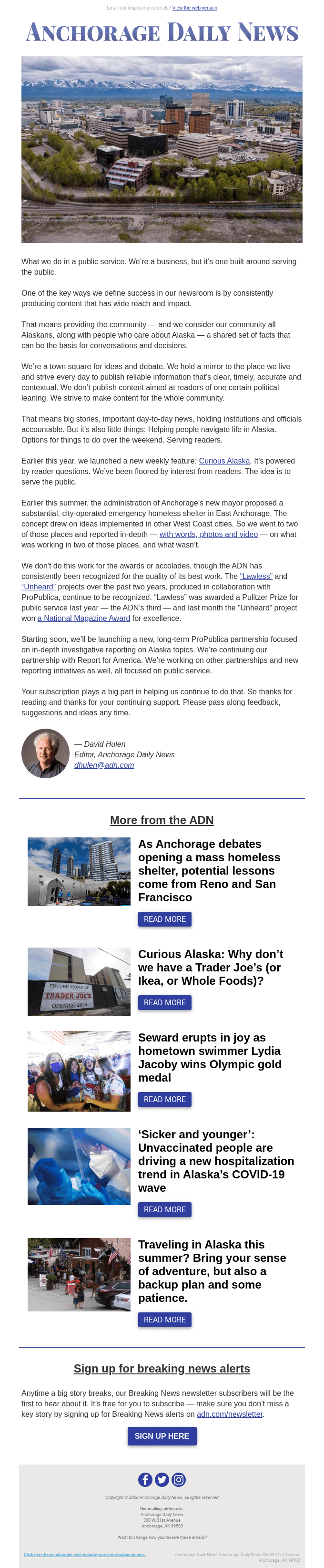 Letter from the Editor: The ADN is a public service. Here's how we serve our readers and the whole community.
