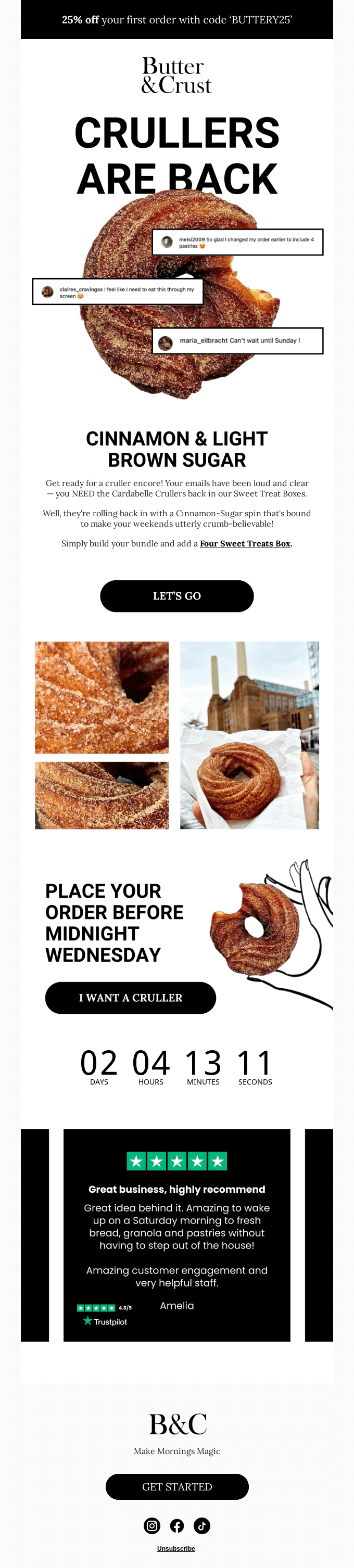 Limited Edition: Cinnamon Sugar Crullers 😍