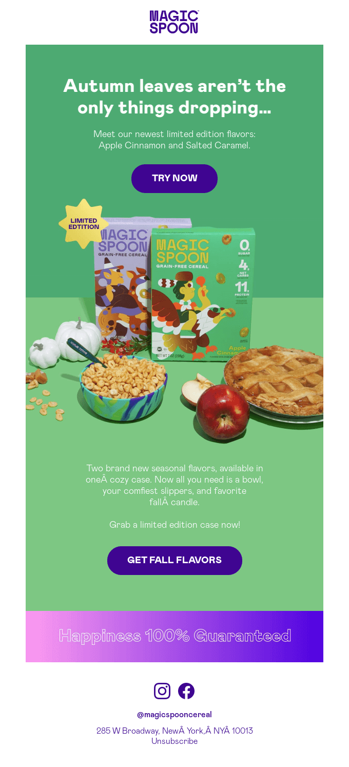 Limited Edition: Our fall flavors are here! from Magic Spoon Cereal ...