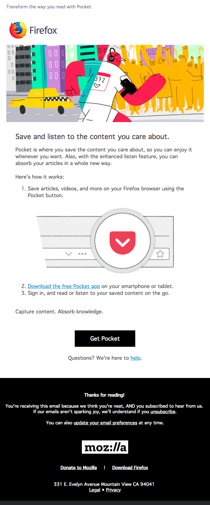 Listen or Read – It’s your choice with Pocket.
