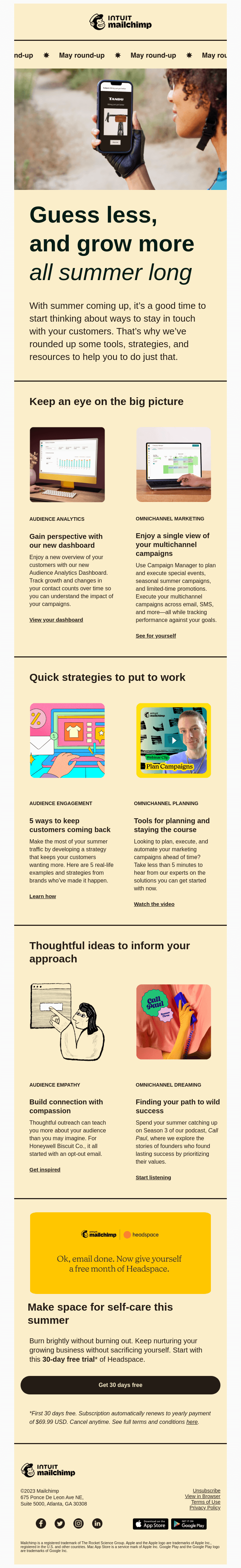 Mailchimp Monthly: planning your summer campaigns