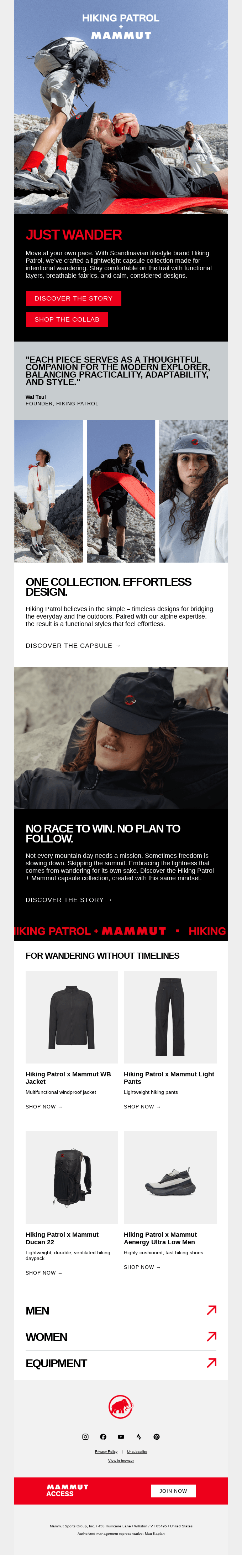 Introducing: Hiking Patrol + Mammut 🚶‍➡️💭