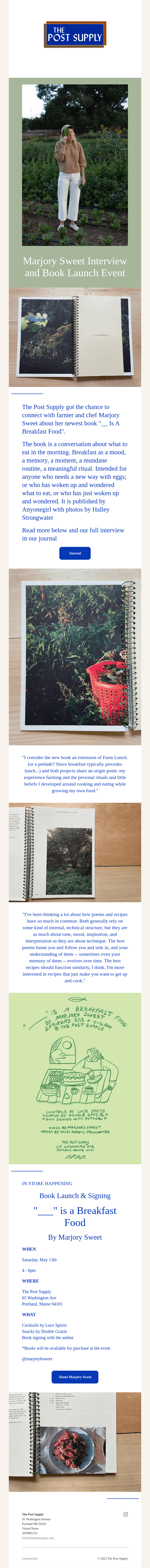 Marjory Sweet Interview and Book Launch Event