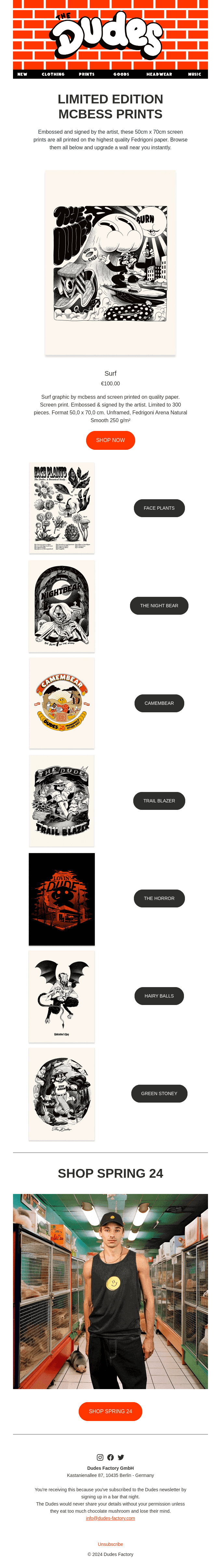 mcbess Ltd. Edition Prints