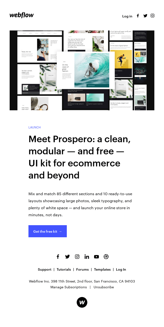 Meet Prospero: a free UI kit for ecommerce