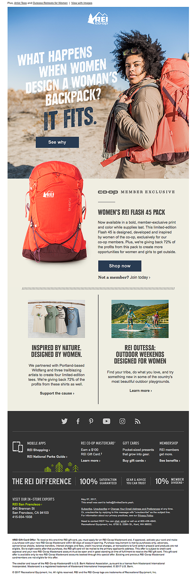 Member Exclusive: Limited Edition REI Flash 45 Pack for Women